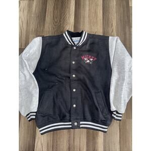 Vintage Disney Micky Mouse Gear For Sports Letterman Jacket Sweater Med 21x24”3